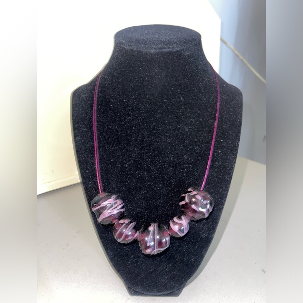 Purple Beaded Necklace